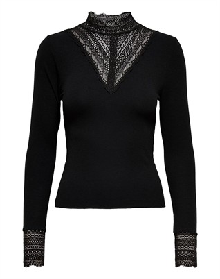 Tilde High Neck Lace Bluse